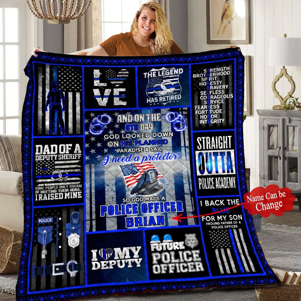 Police Officer Personalized Quilt Blanket HHH120608NH