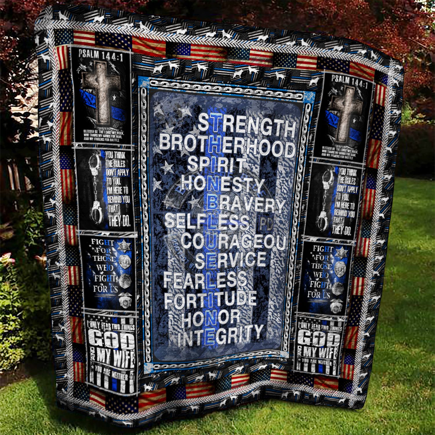 Police Quilt Blanket MMM150603MI