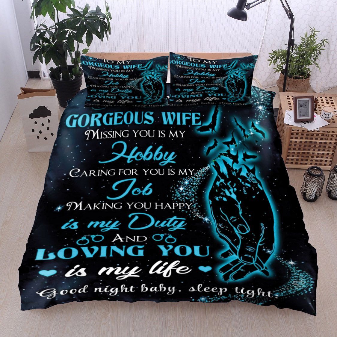 Police To My Wife Loving You Is My Life Bedding Set