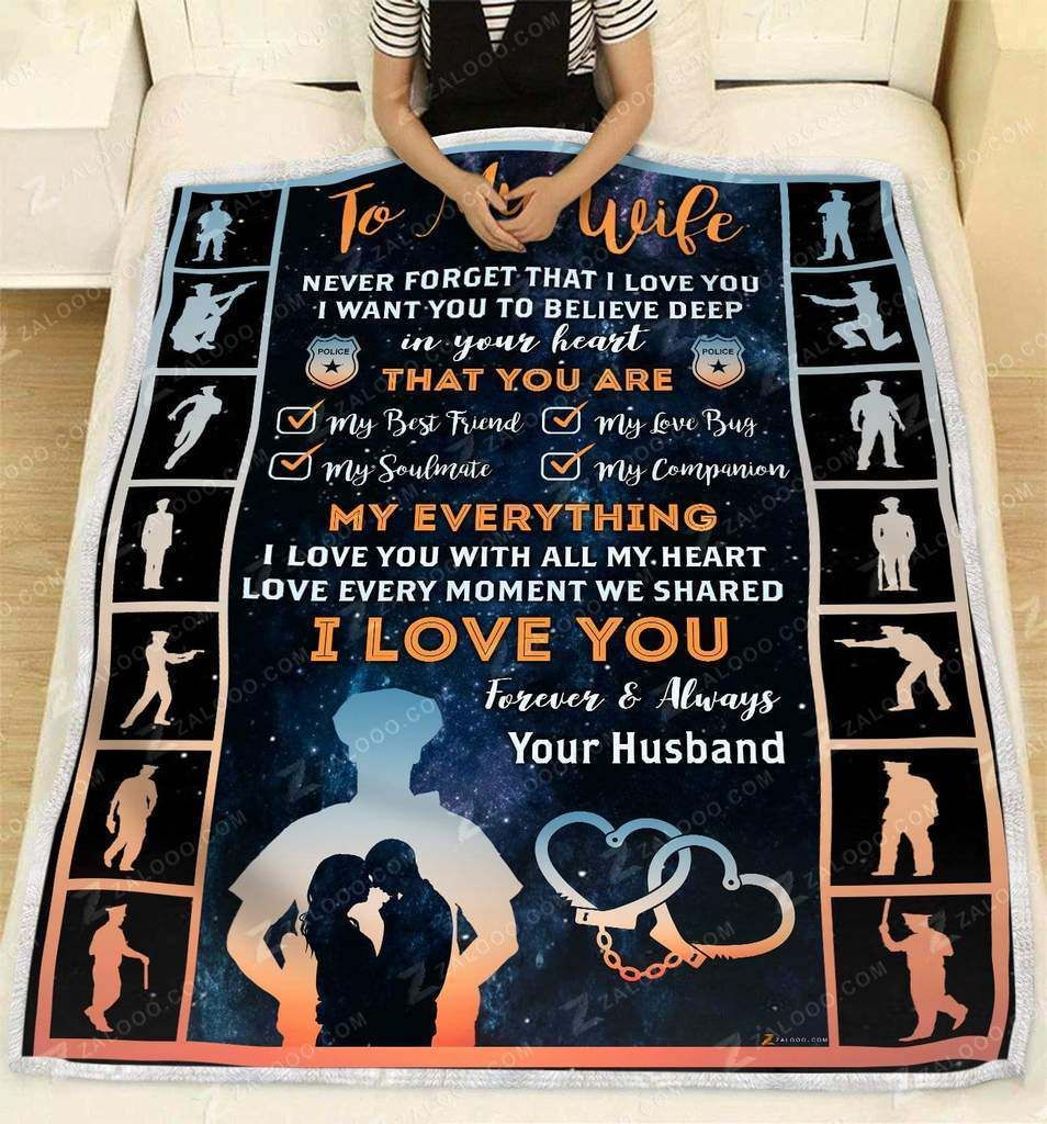 Police – To My Wife – You Are My Everything Fleece Blanket