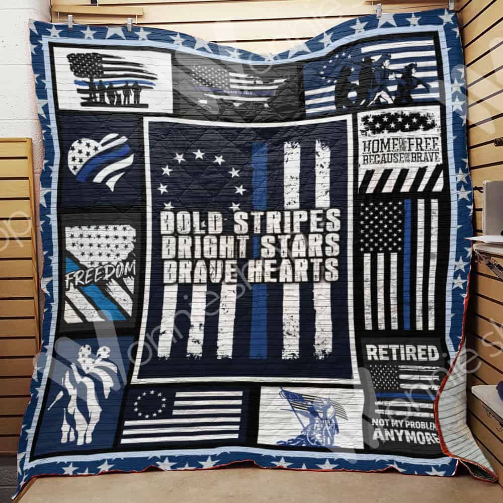 Police Us Flag Quilt Blanket DHC03021099TD