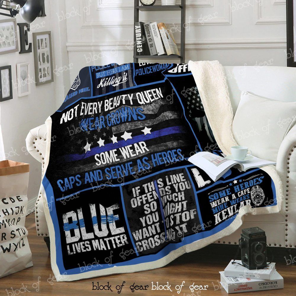 Policewoman Sherpa Fleece Blanket