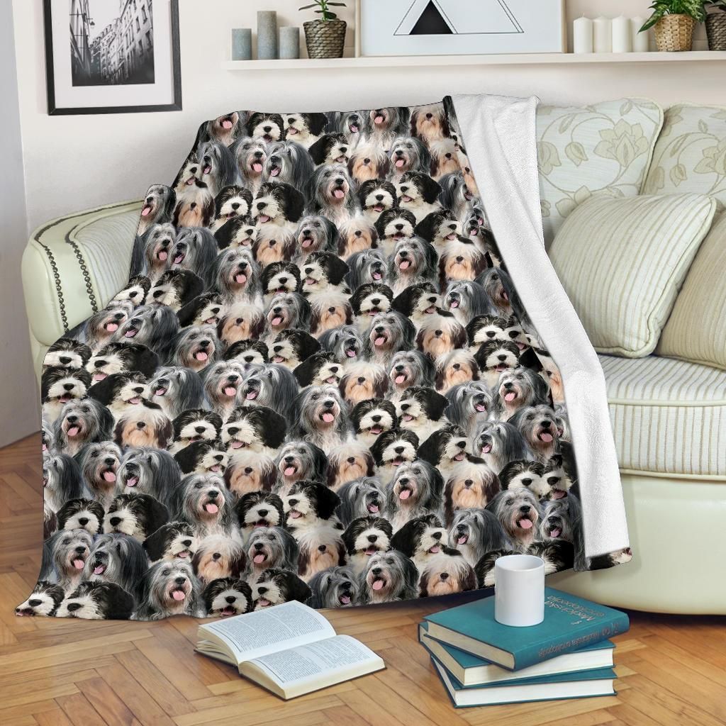 Polish Lowland Sheepdog Sherpa Fleece Blanket