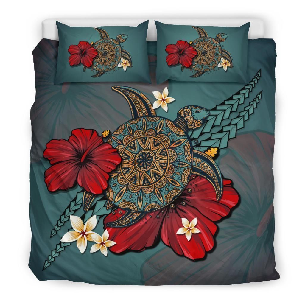 Polynesia Blue Turtle Tribal Bedding Set