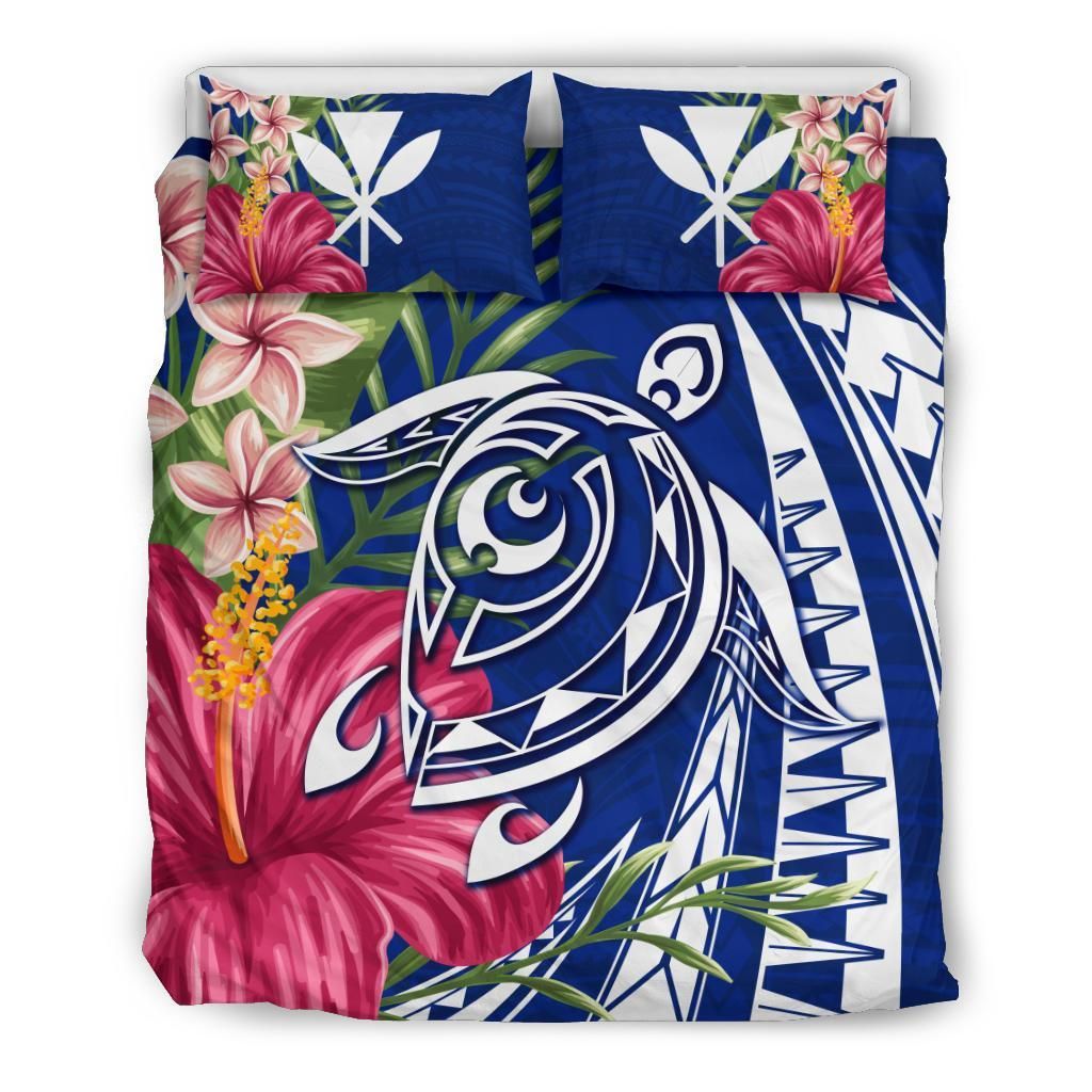 Polynesian Turtle Tropical Hibiscus Plumeria Bedding Set