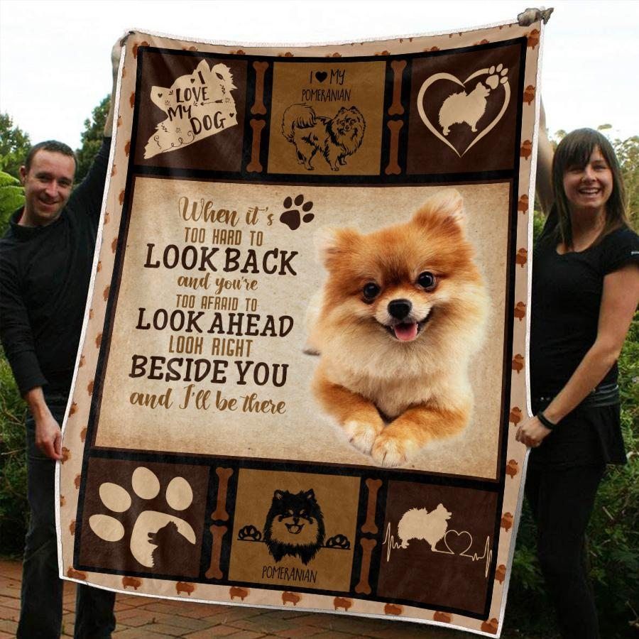 Pomeranian Sherpa Fleece Blanket