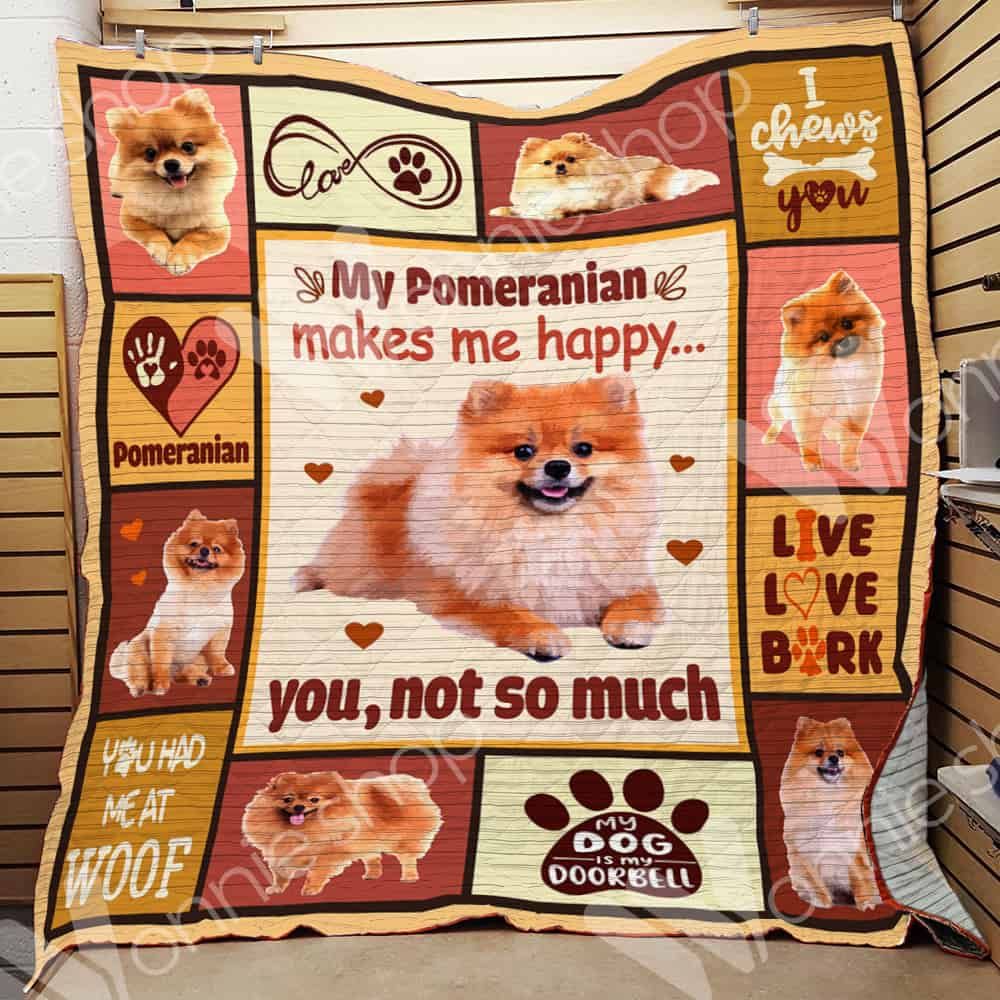 Pomeranian Dog Blanket LNT0712018 Quilt Blanket