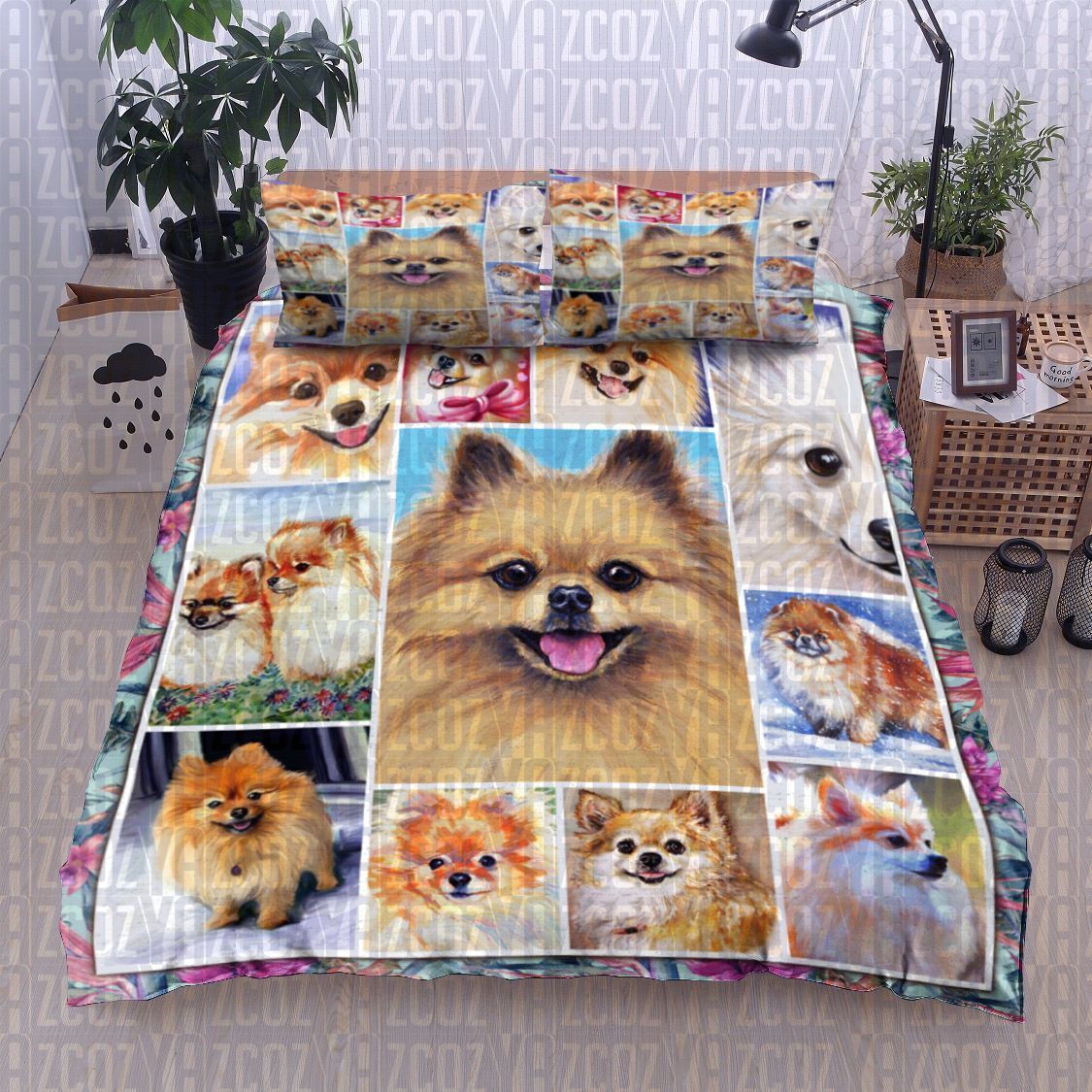 Pomeranian Dog Bedding Set