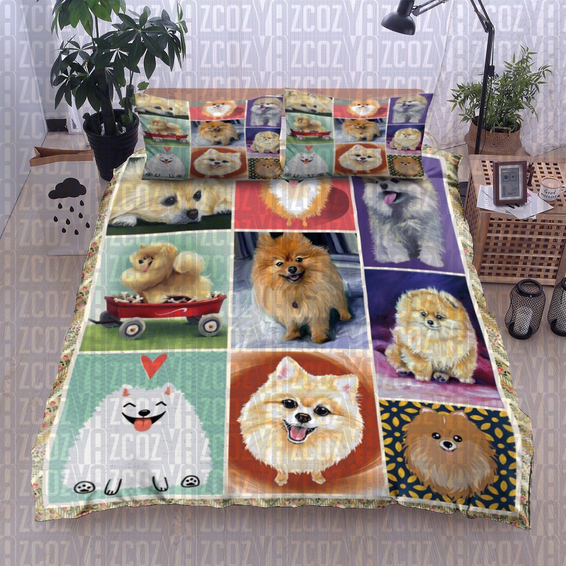 Pomeranian Dog Bedding Set