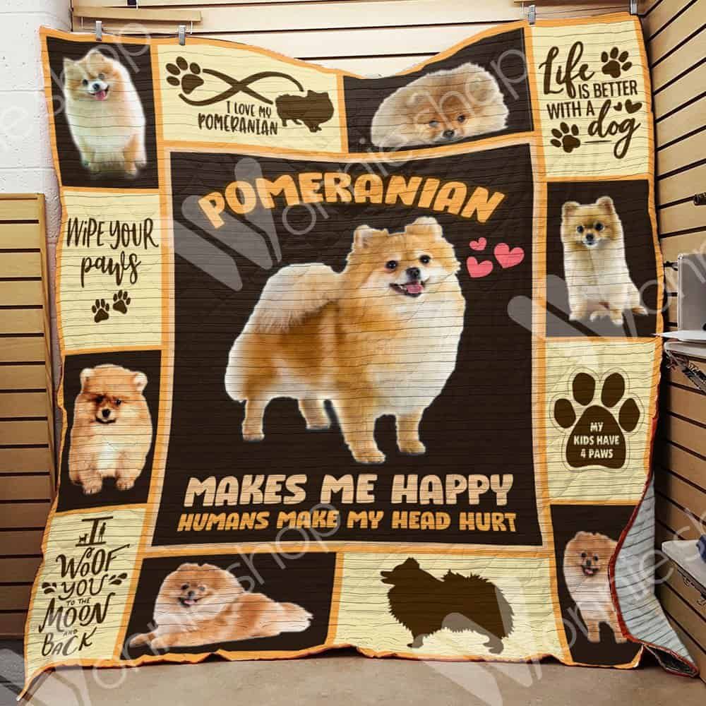 Pomeranian Dog Quilt Blanket DHC0602574TD