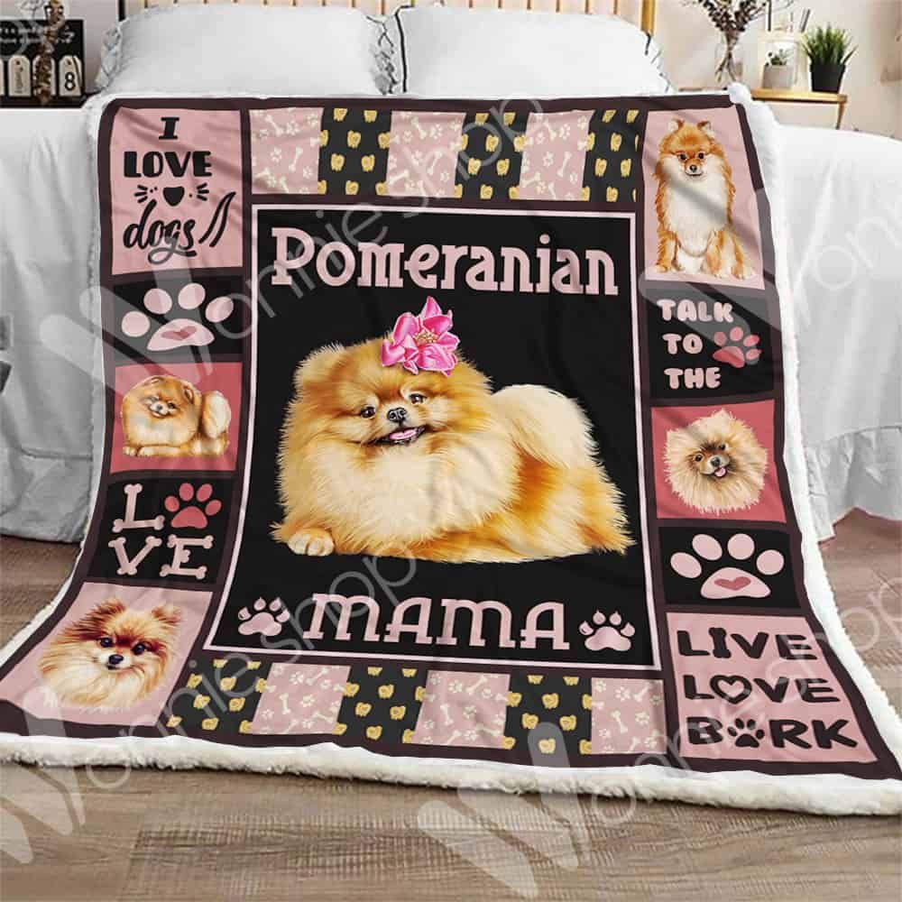 Pomeranian Dog Sherpa Quilt Blanket DHC0102515TD