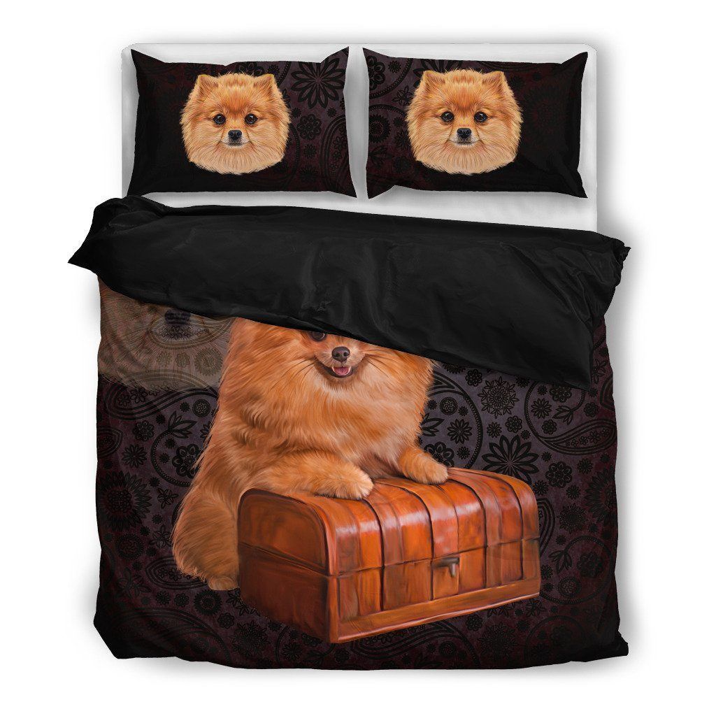 Pomeranian Lover Dog Themed Bedding Set