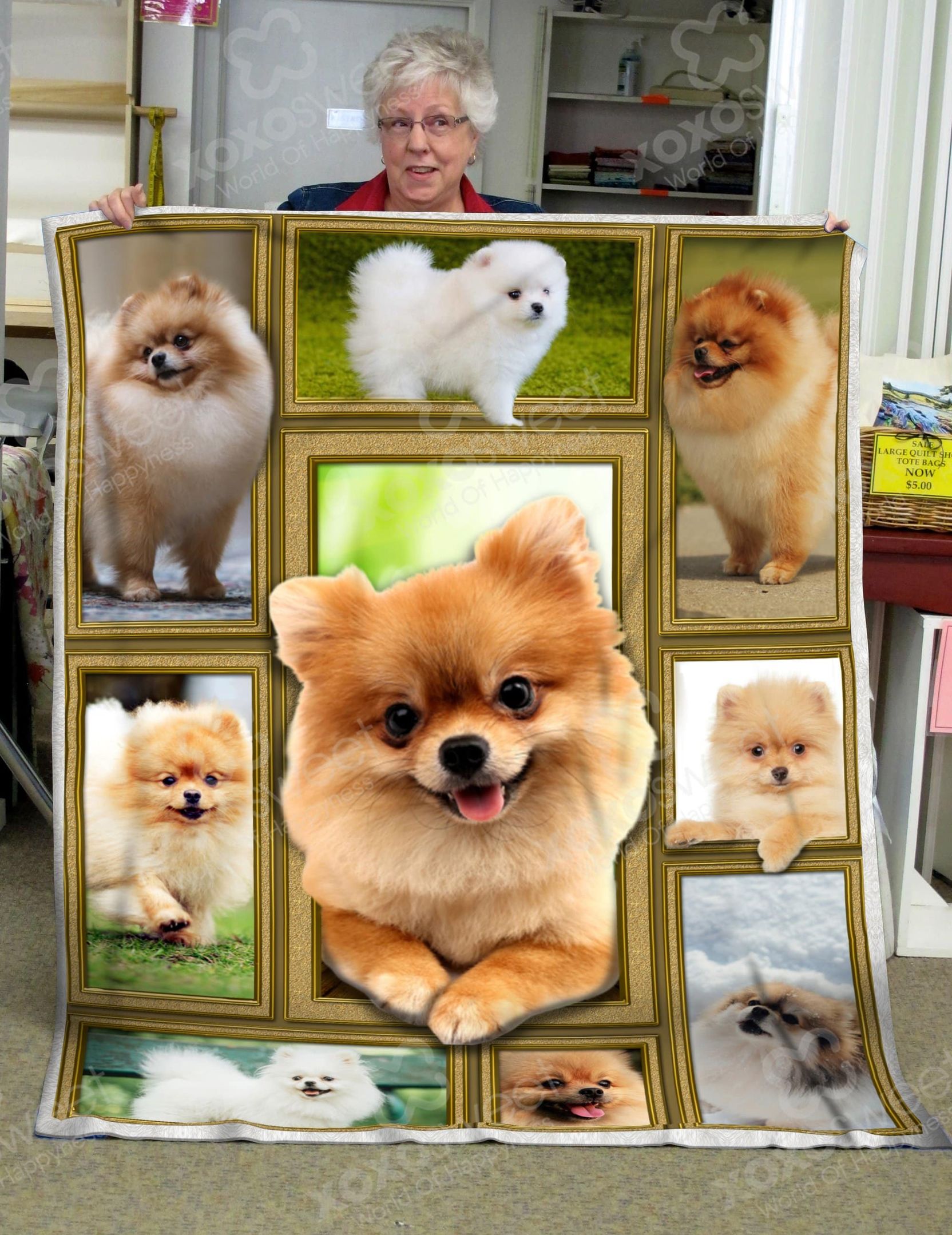 Pomeranian Quilt Blanket DHC13123012VT