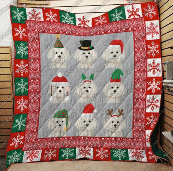 Poodle Christmas Poodle Quilt Blanket Dhc04011976Dd