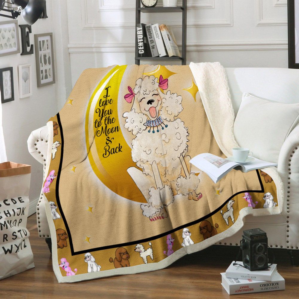 Poodle Sherpa Fleece Blanket