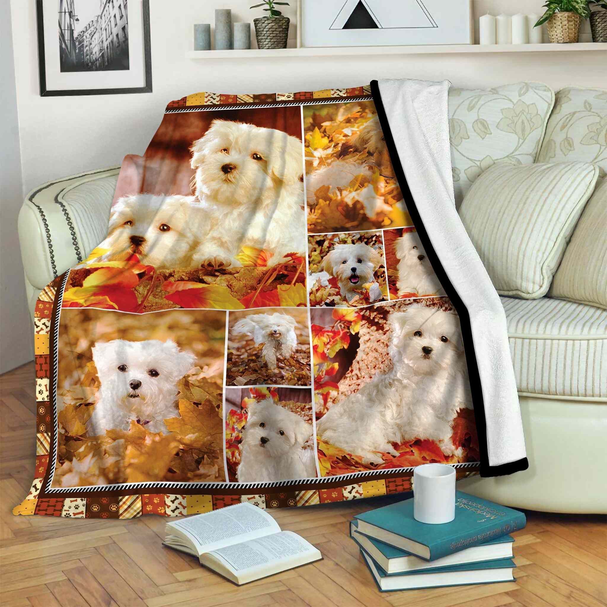 Poodle Sherpa Fleece Blanket