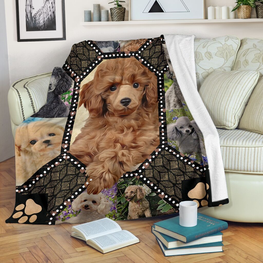 Poodle Sherpa Fleece Blanket