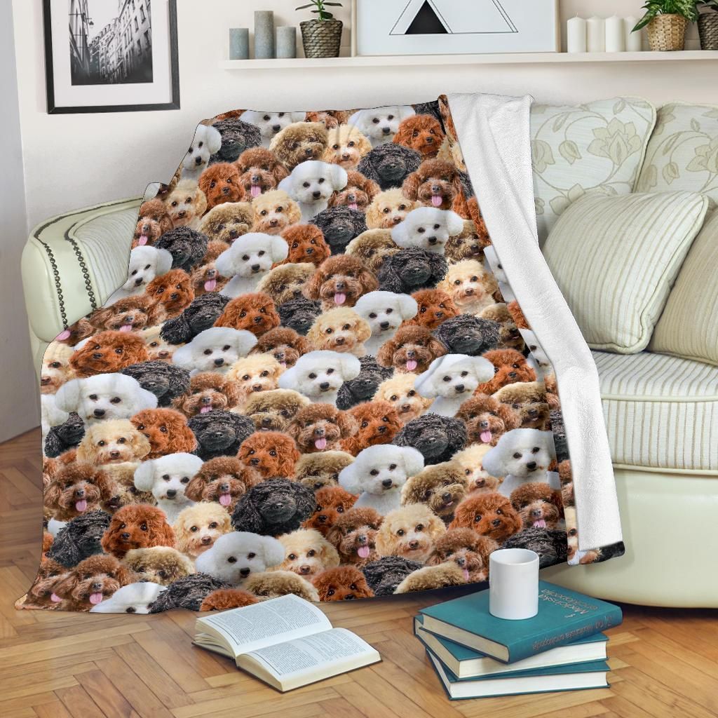 Poodle Sherpa Fleece Blanket
