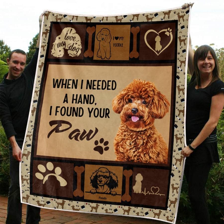 Poodle Sherpa Fleece Blanket