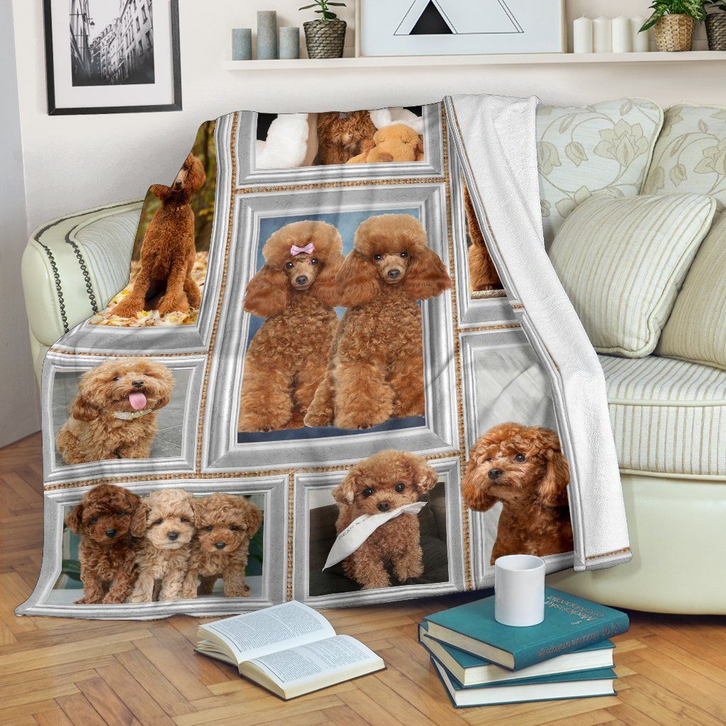 Poodle Sherpa Fleece Blanket