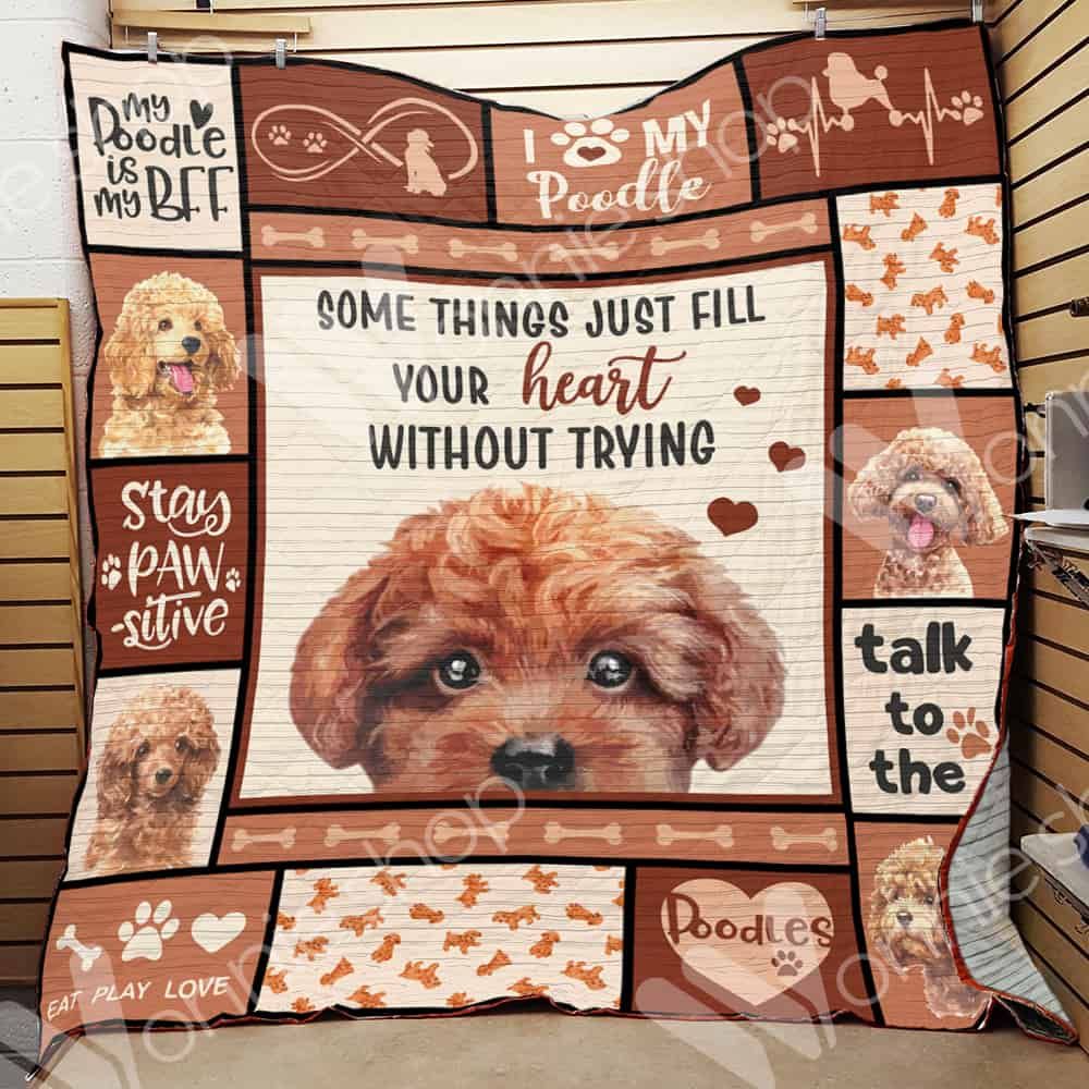 Poodle Dog Blanket LNT0612016 Quilt Blanket