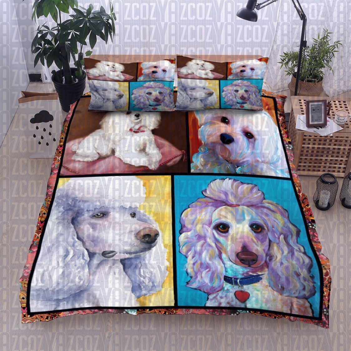 Poodle Dog Bedding Set