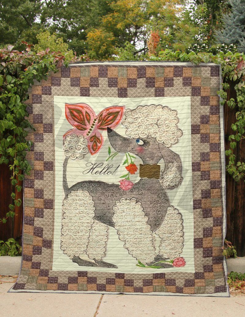 Poodle Hello Poodle Dog Quilt Blanket DHC0201201383TD