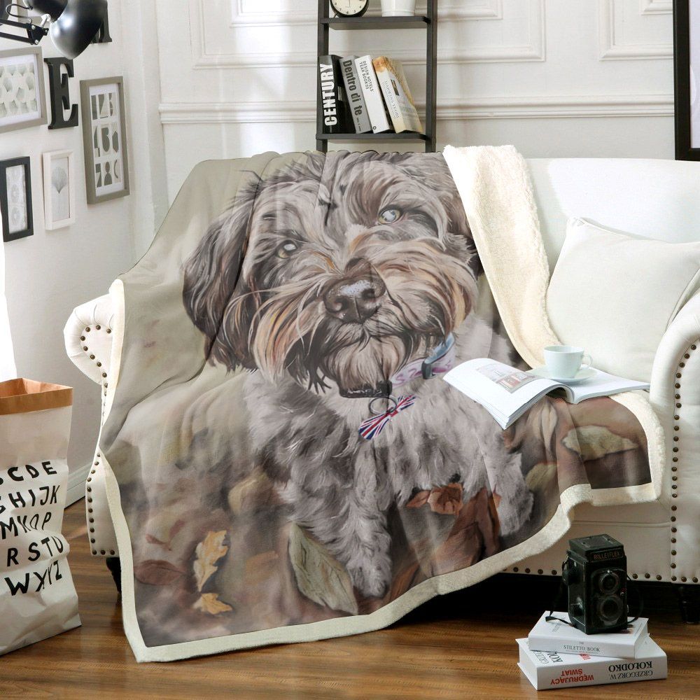 Poodle Sherpa Fleece Blanket