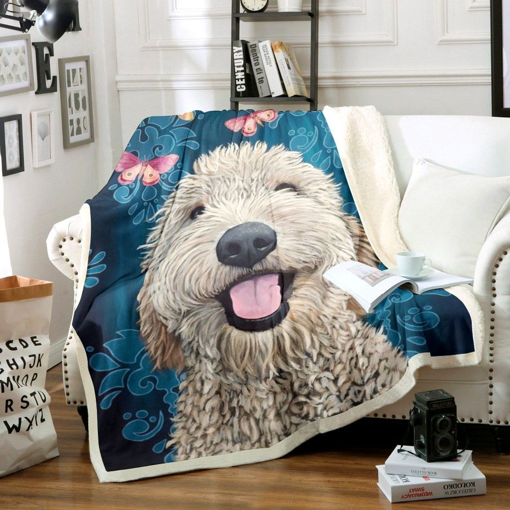 Poodle Sherpa Fleece Blanket
