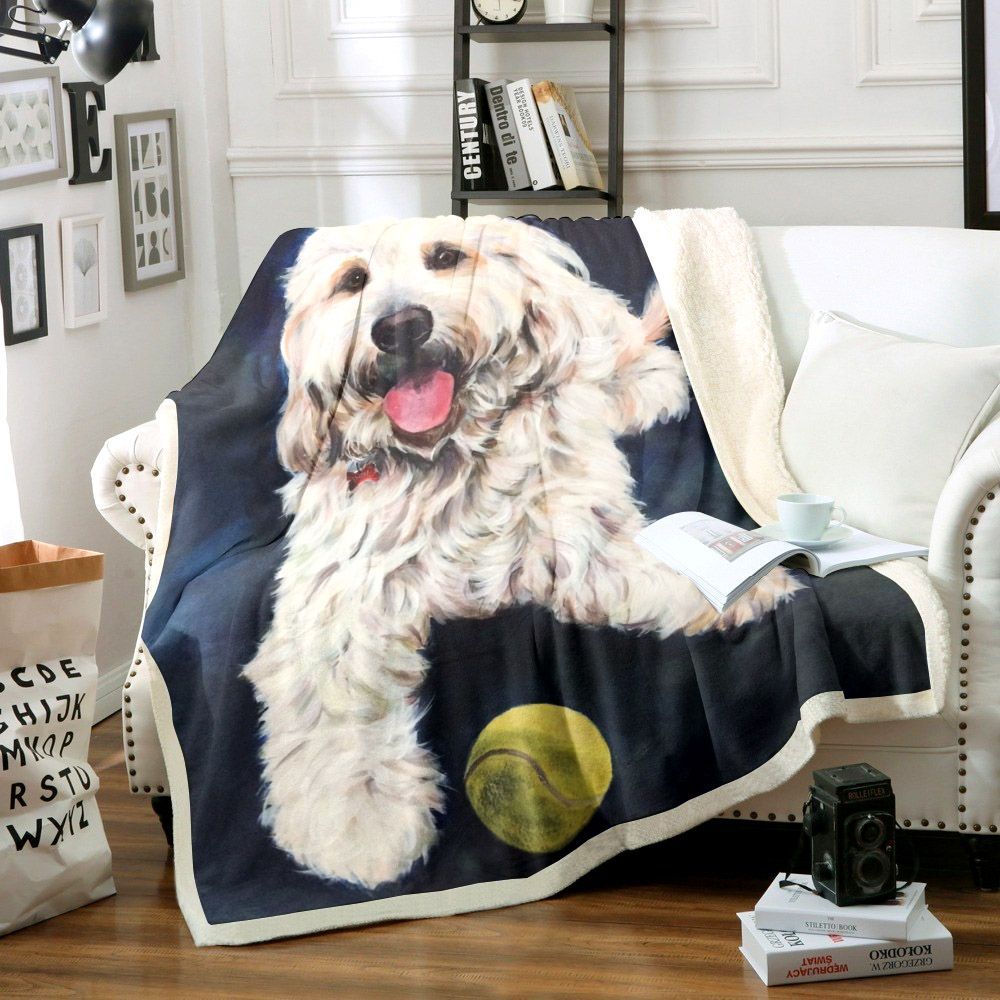 Poodle Sherpa Fleece Blanket