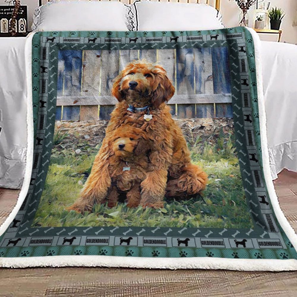 Poodle Sherpa Fleece Blanket