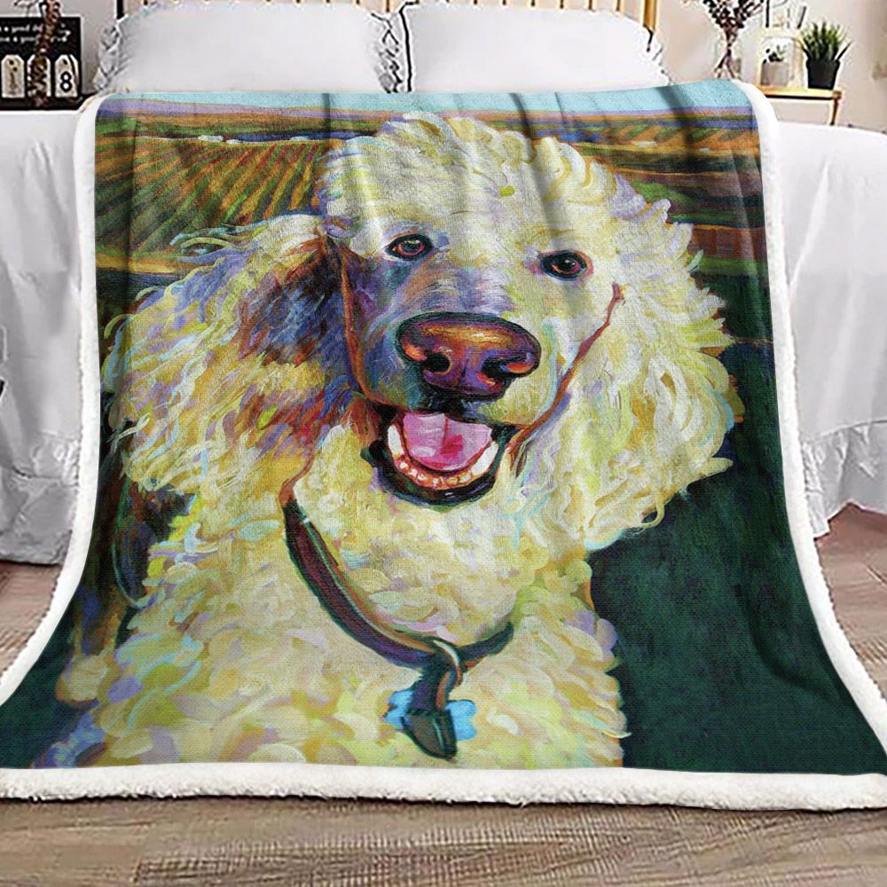 Poodle Sherpa Fleece Blanket