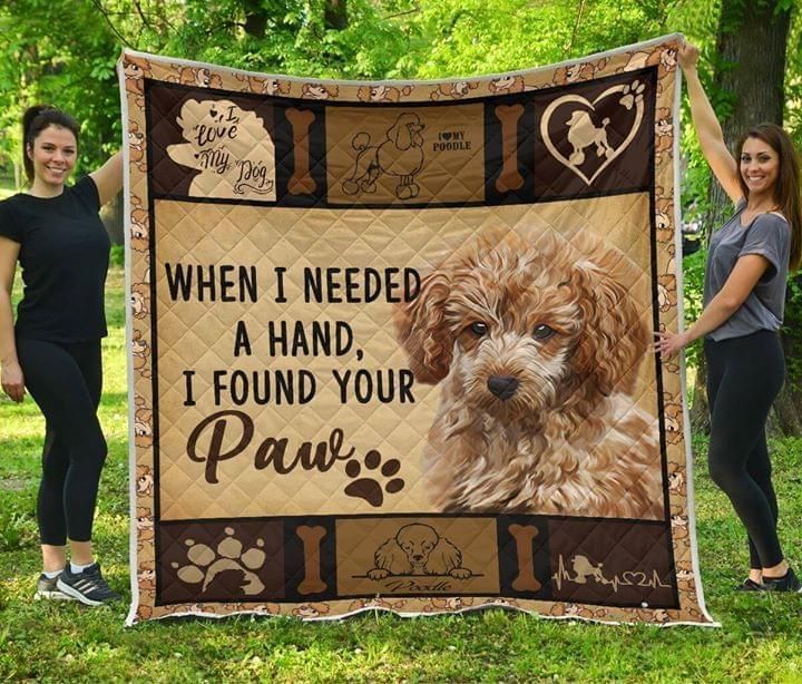 Poodle Poodle Paws GS-CL-DT0207 Quilt Blanket
