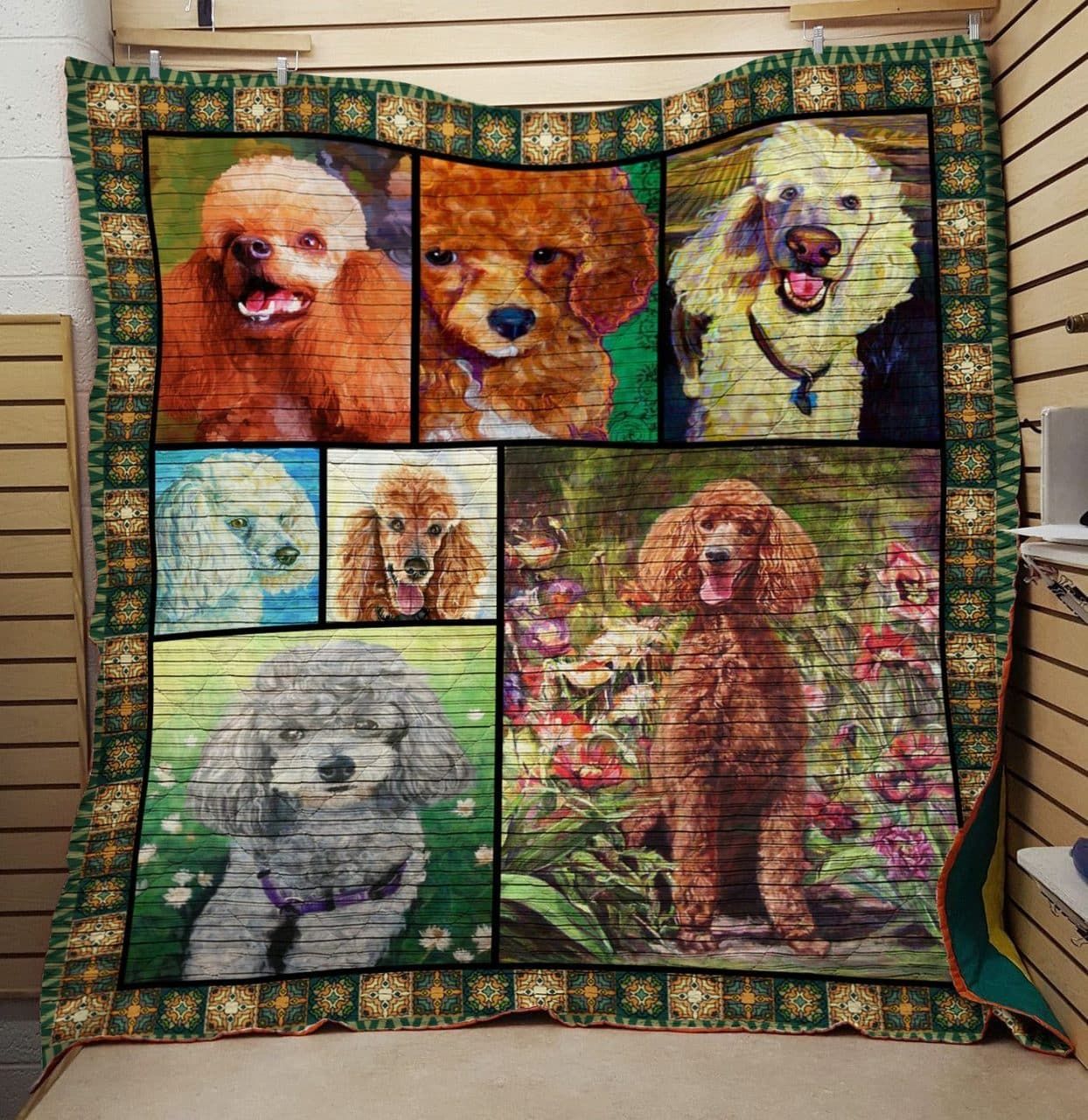 Poodle Poodle Race Quilt Blanket Dhc04012042Dd