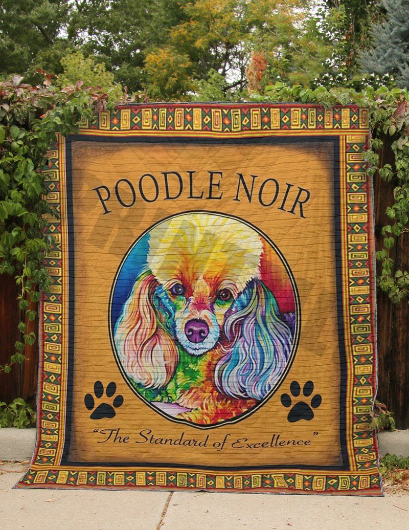 Poodle Single Poodle Noir Quilt Blanket DHC0201201381TD