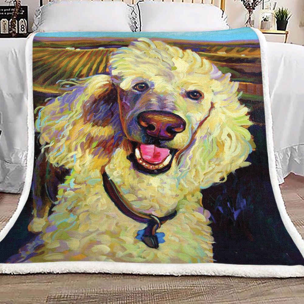 Poodle Sherpa Fleece Blanket