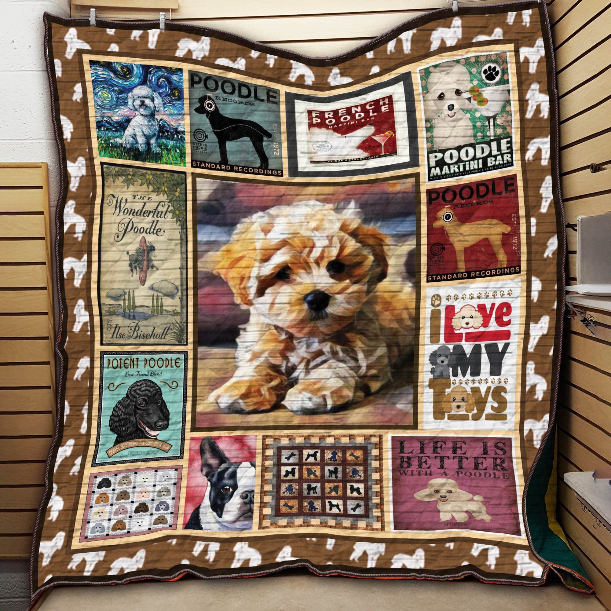 Poodle V1 Mm Quilt Blanket Dhc09121928Dd