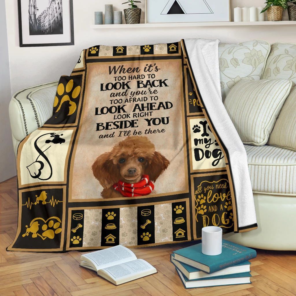 Poodle Will Be There Sherpa Fleece Blanket
