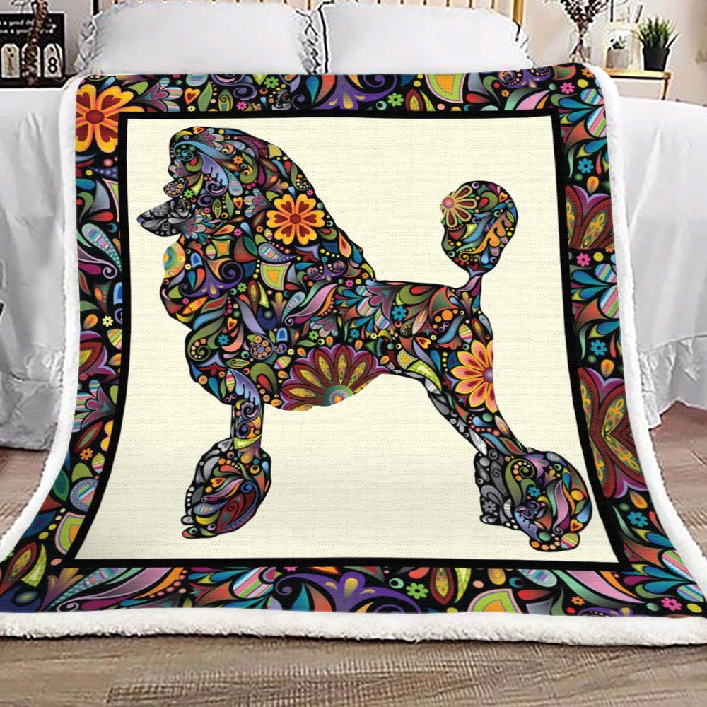 Poodle Sherpa Fleece Blanket