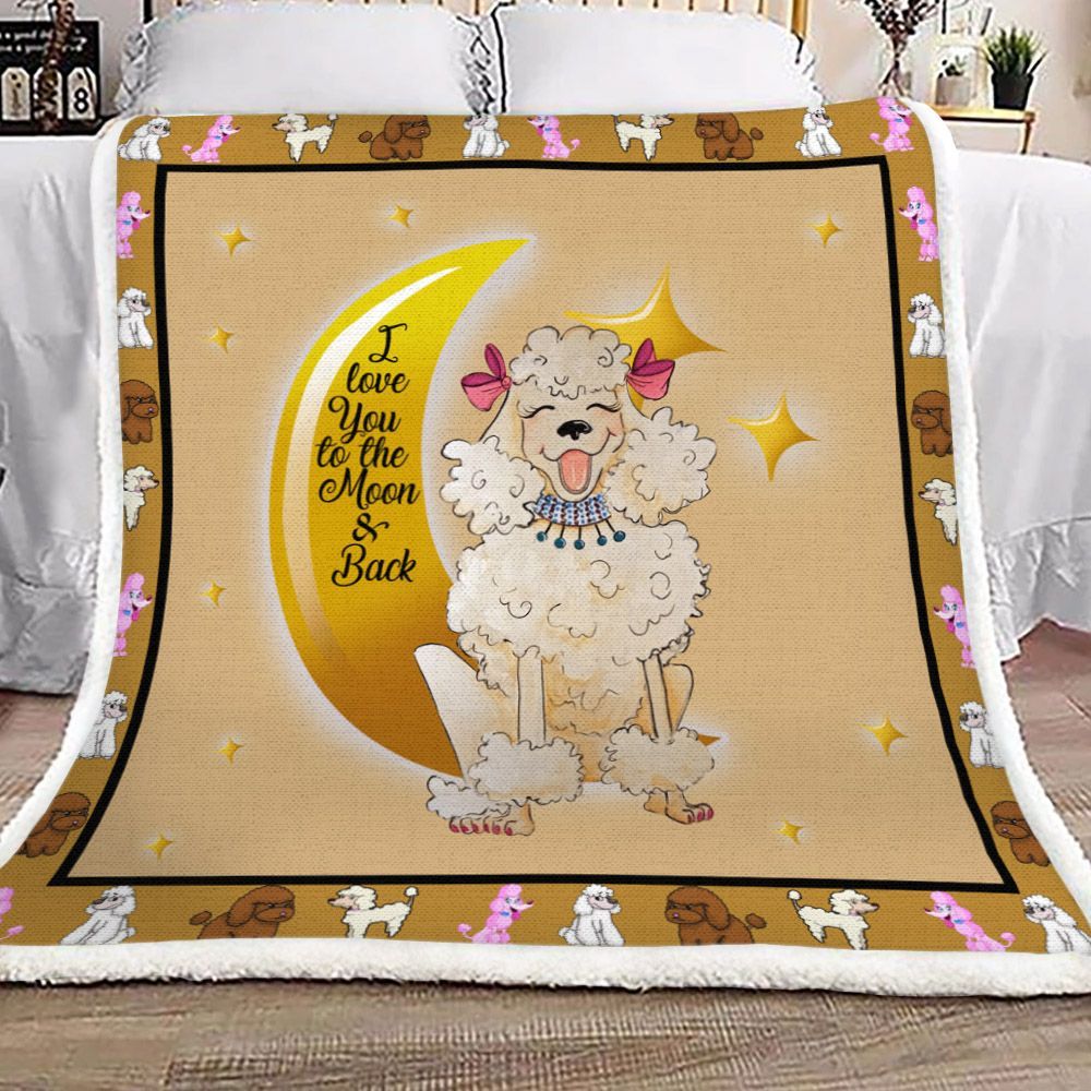 Poodle Sherpa Fleece Blanket