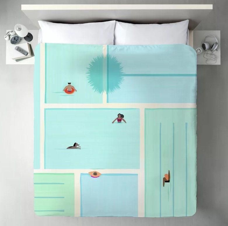 Pool Day Cartoon Bedding Set