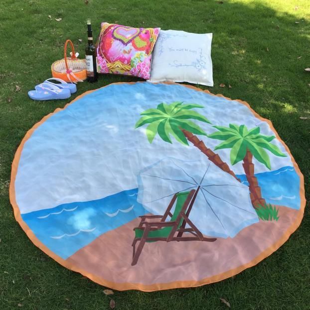 Pool Table Cloth Beach Cover Up Bikini Round Beach Towel