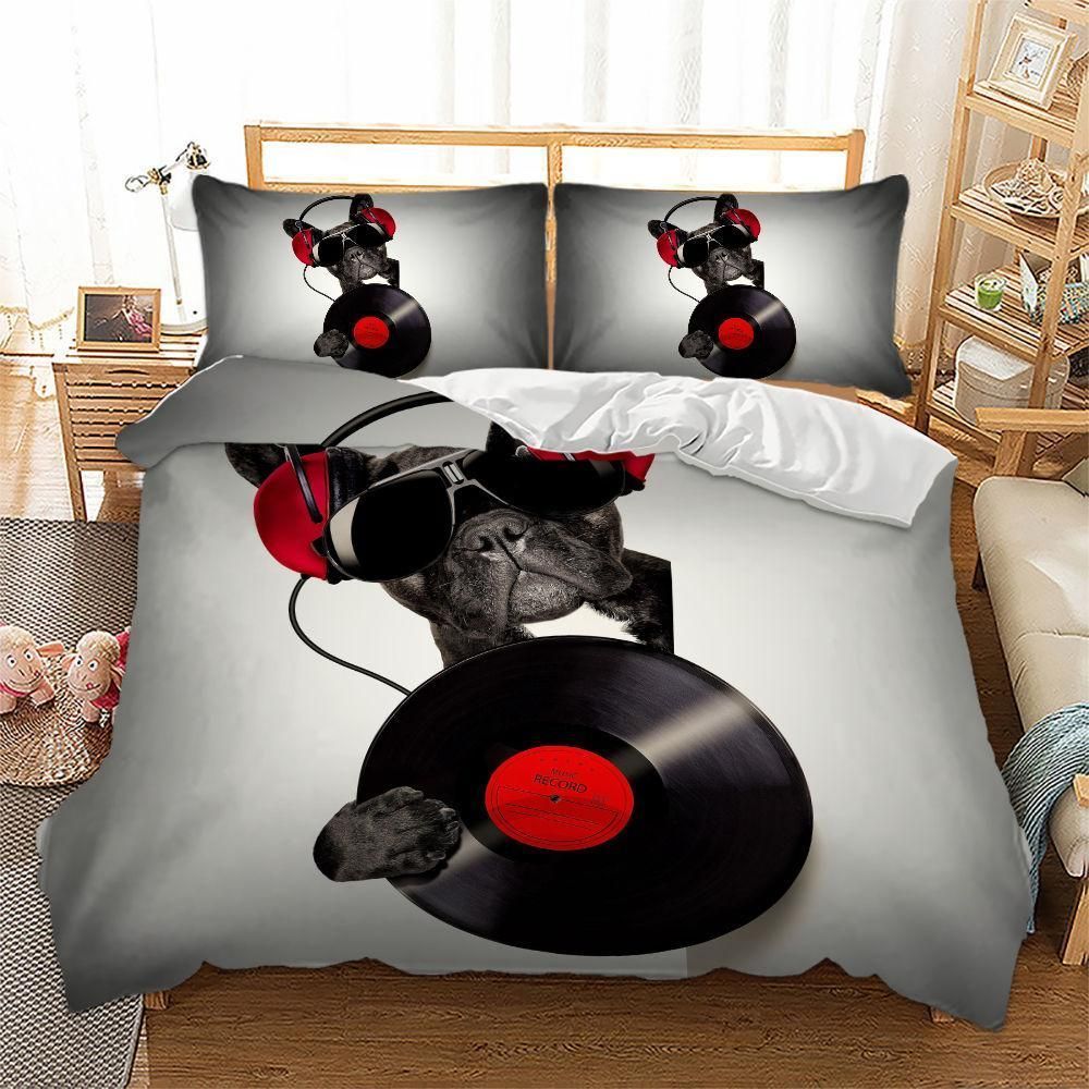 Popular Black Animal Mouse 3D Over Printed Bedding Set