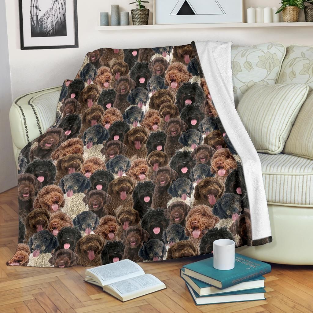 Portuguese Water Dog Sherpa Fleece Blanket