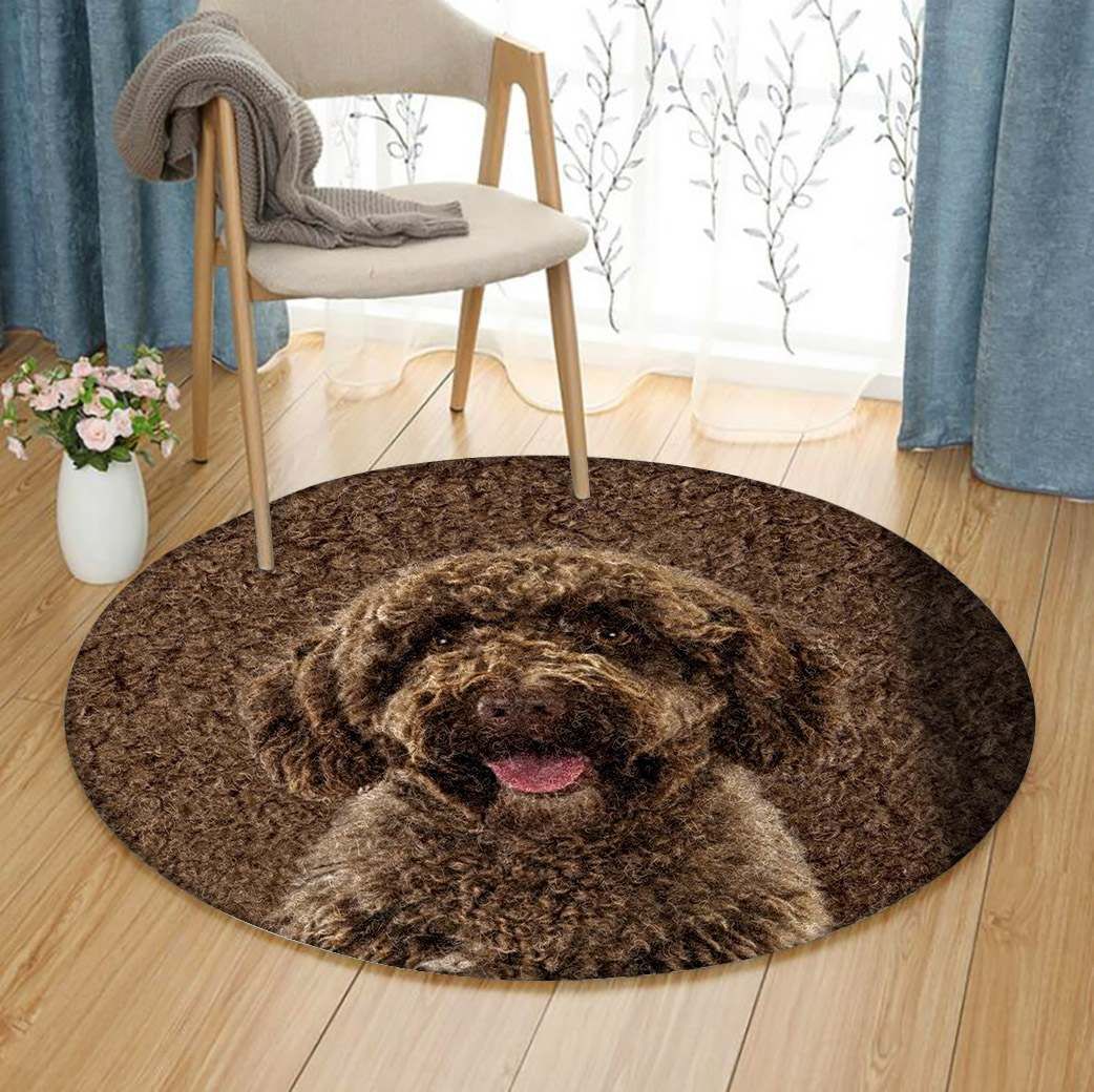 Portuguese Water Dog Round Carpet