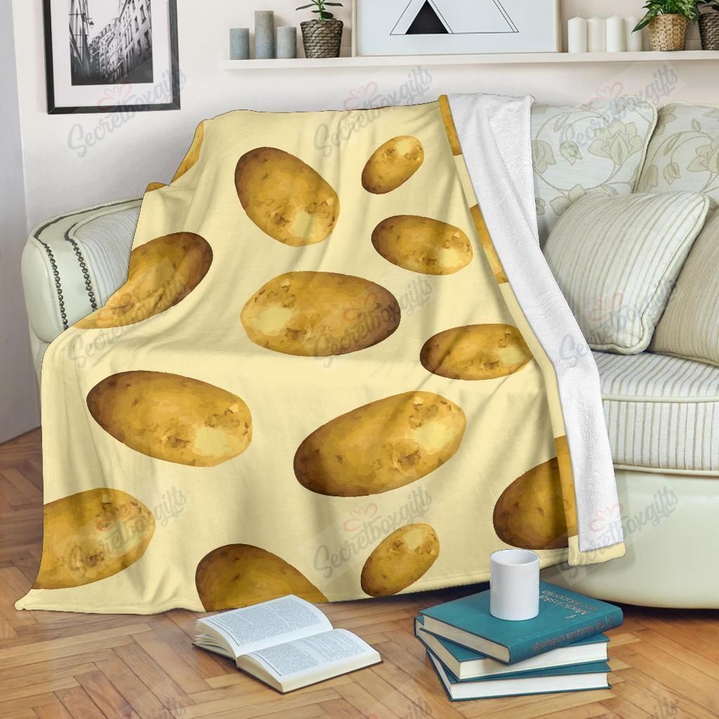 Potato Pattern Fleece Blanket