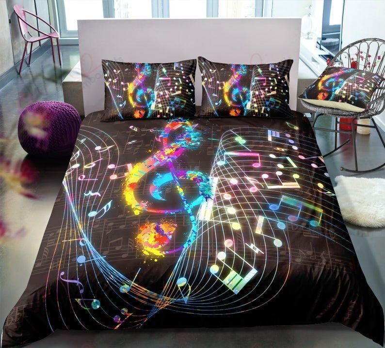 Power Music Notes Bedding Set