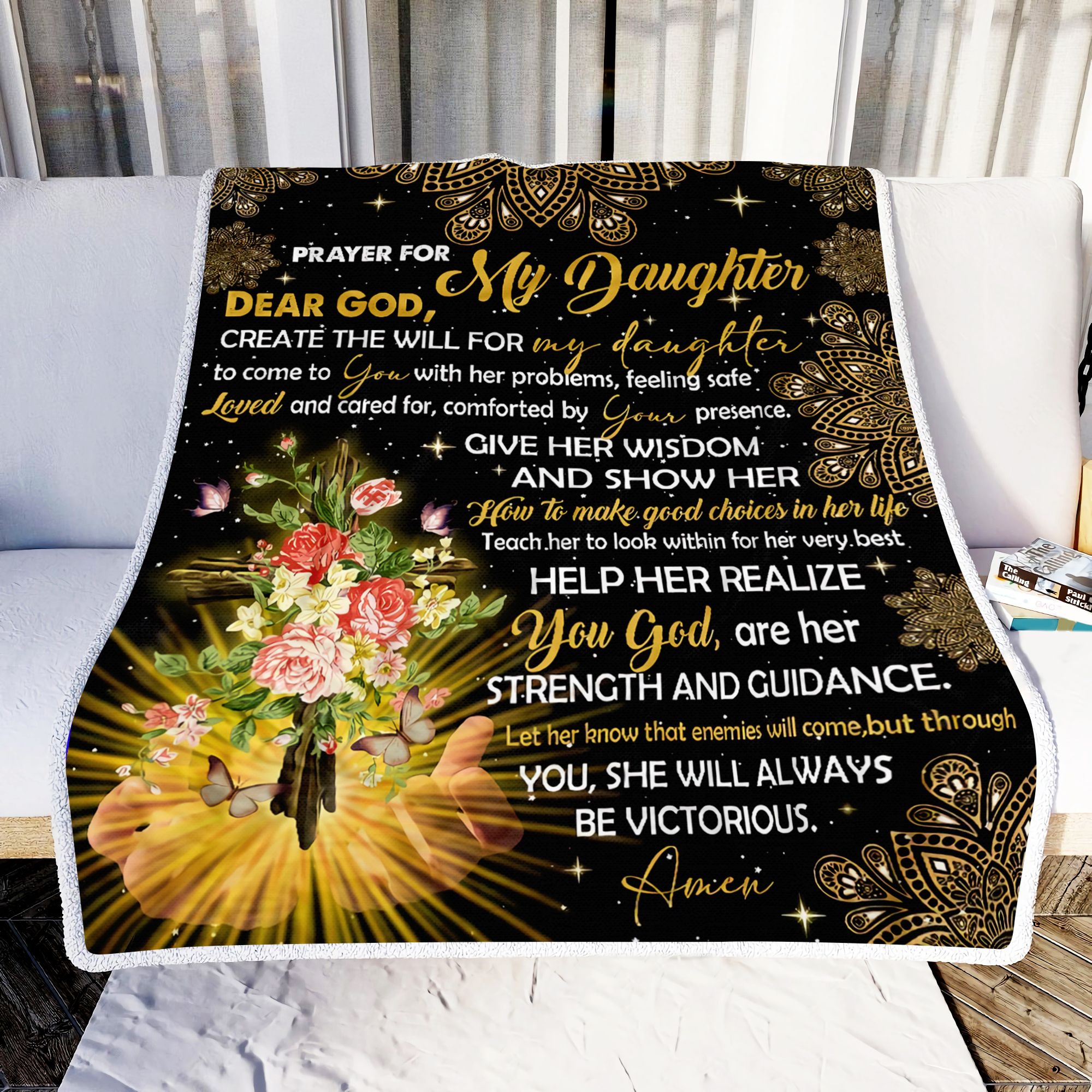 Pray For My Daughter Fleece Blanket