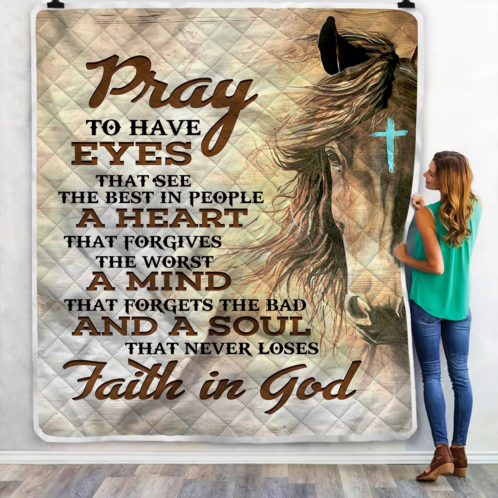 Pray To Have Eyes Fleece Blanket