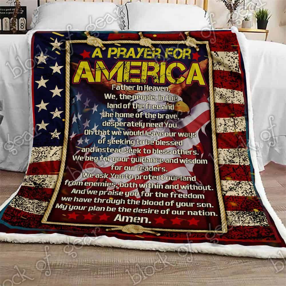 Prayer For America Fleece Blanket